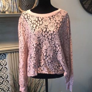 Boutique top, dusty rose lace. Beautiful!